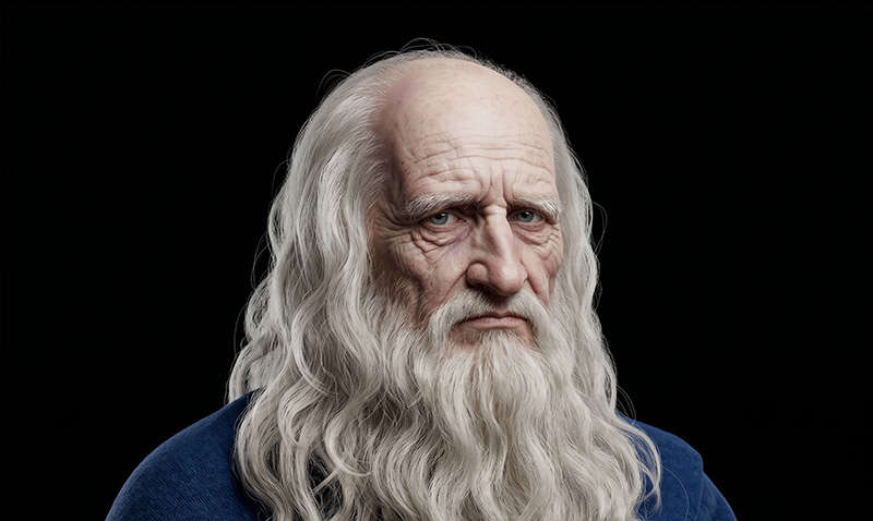 Leonardo Da Vinci - Retrato en alta resolución